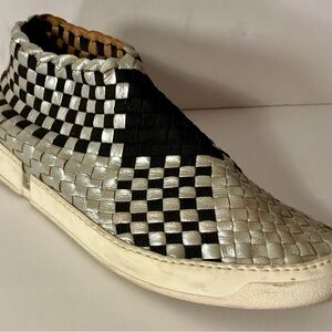 EDMUNDO CASTILLO…Men's Black and Silver Woven Sneakers